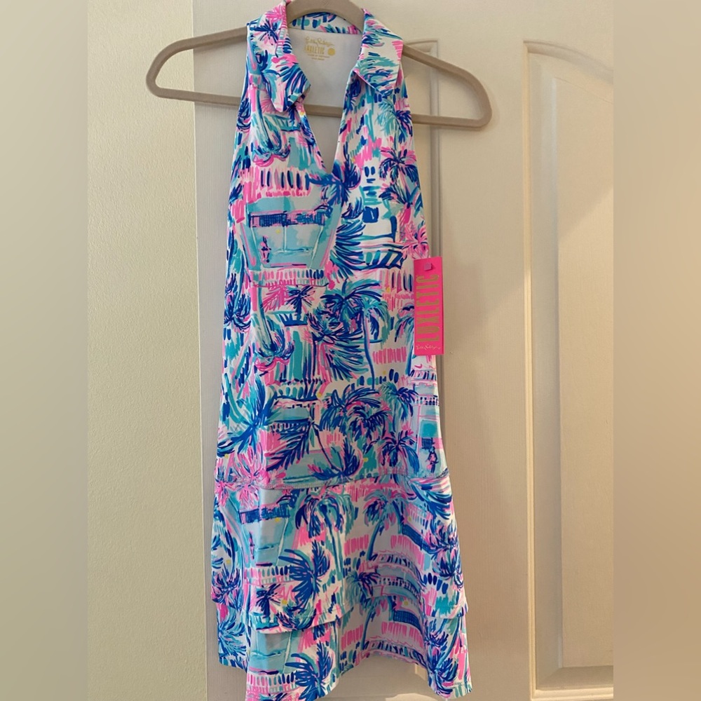 Lilly Pulitzer Dania dress with white shorts